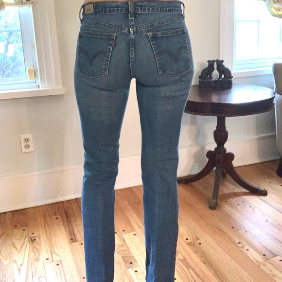 Stretch straight leg Levi’s blue jeans 505 - Picture 2 of 7